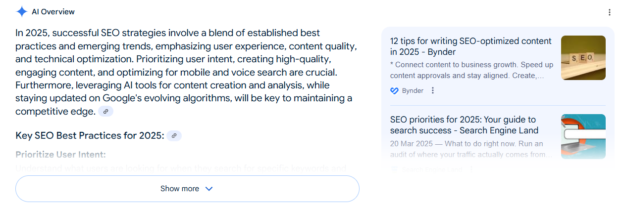 google ai summaries for llm seeding for seo
