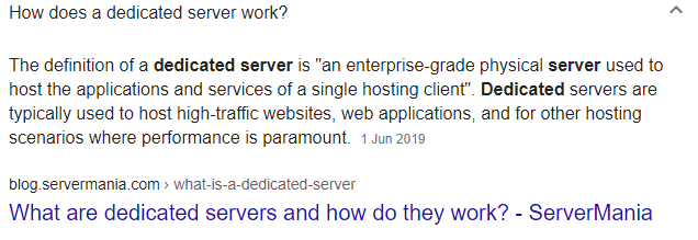How a dedciated server work