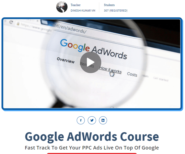 google adwords course by dinesh