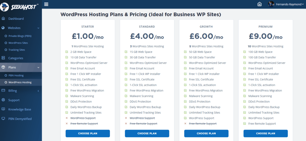 WordPress-hosting-plans-inside-the-portal