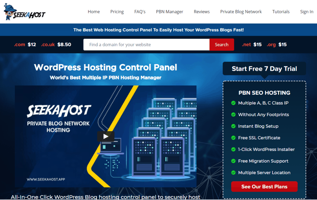 SeekaPanel-Web-Hosting-Control-Panel