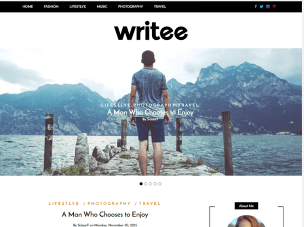 free themes for wordpress writee