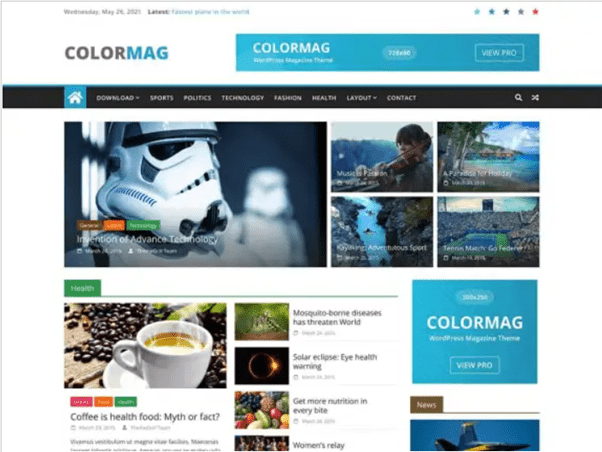 themes for free on wordpress colormag