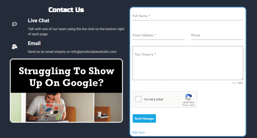 website contact forms