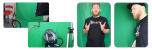 Podcast green screen editing